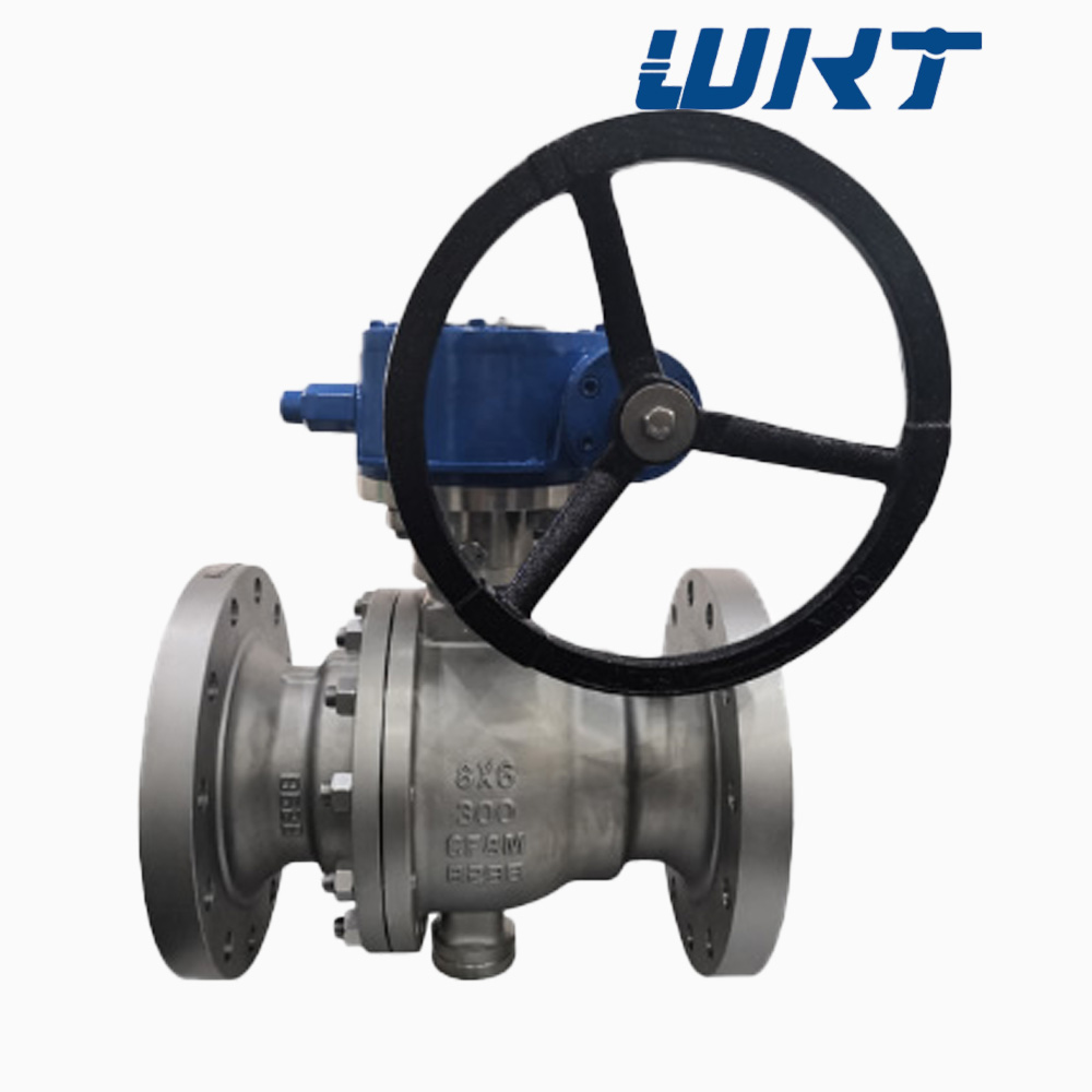 Trunnion mounted stainless steel Ball valve CF8M Reduce bore